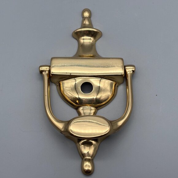 Vintage Stanley Brass Door Knocker With Classic Urn Shape Made In Taiwan - Picture 1 of 8